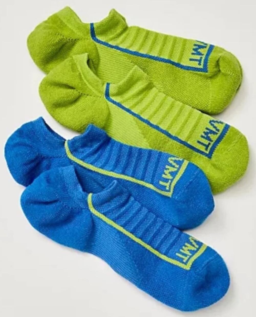 NWT FP Free People Movement Simple Sport No Show Sock 2 Pack | Green/Blue | OS